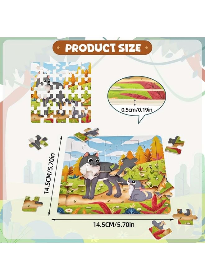 JHTOY 583 Wooden Puzzle Set 12pcs Educational Preschool Toys Animal Puzzles For Kids - Image 2